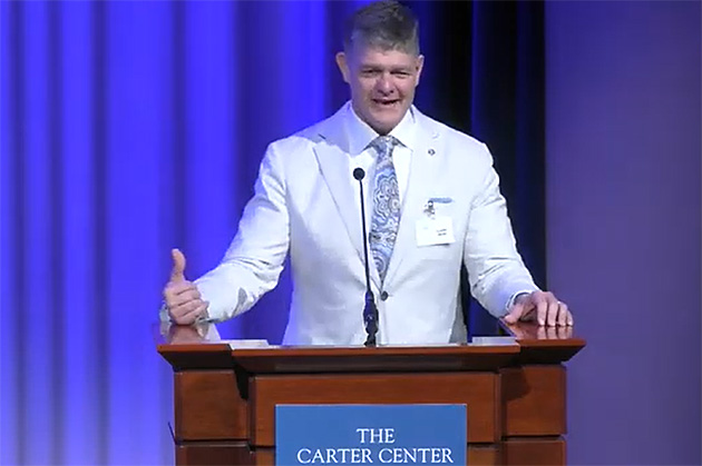 Clark Dean, Chair of Board of Counsilors addresses the audience